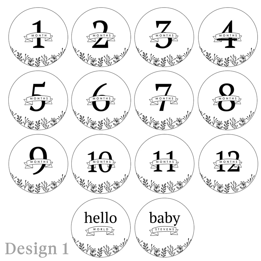 Baby Milestone Cards Set | Wooden | Love Collection