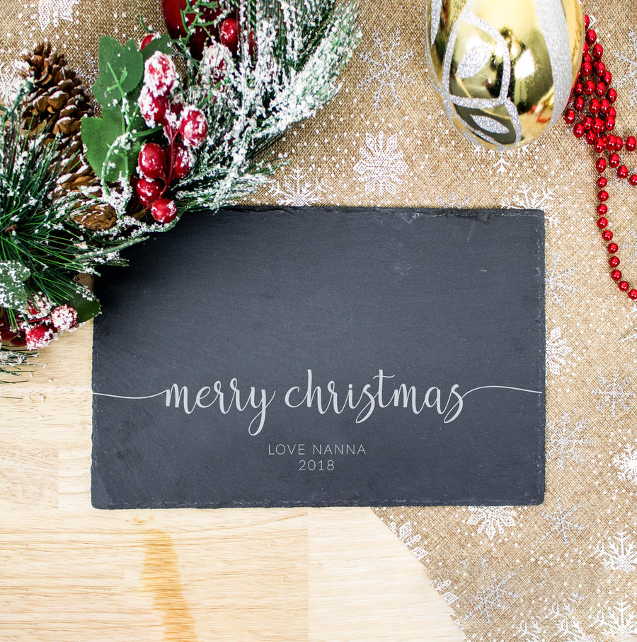 Rectangle Serving Board Christmas | Slate