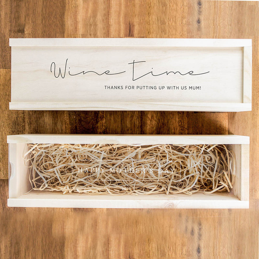 Mother's Day Winebox | Slide | Acrylic Lid