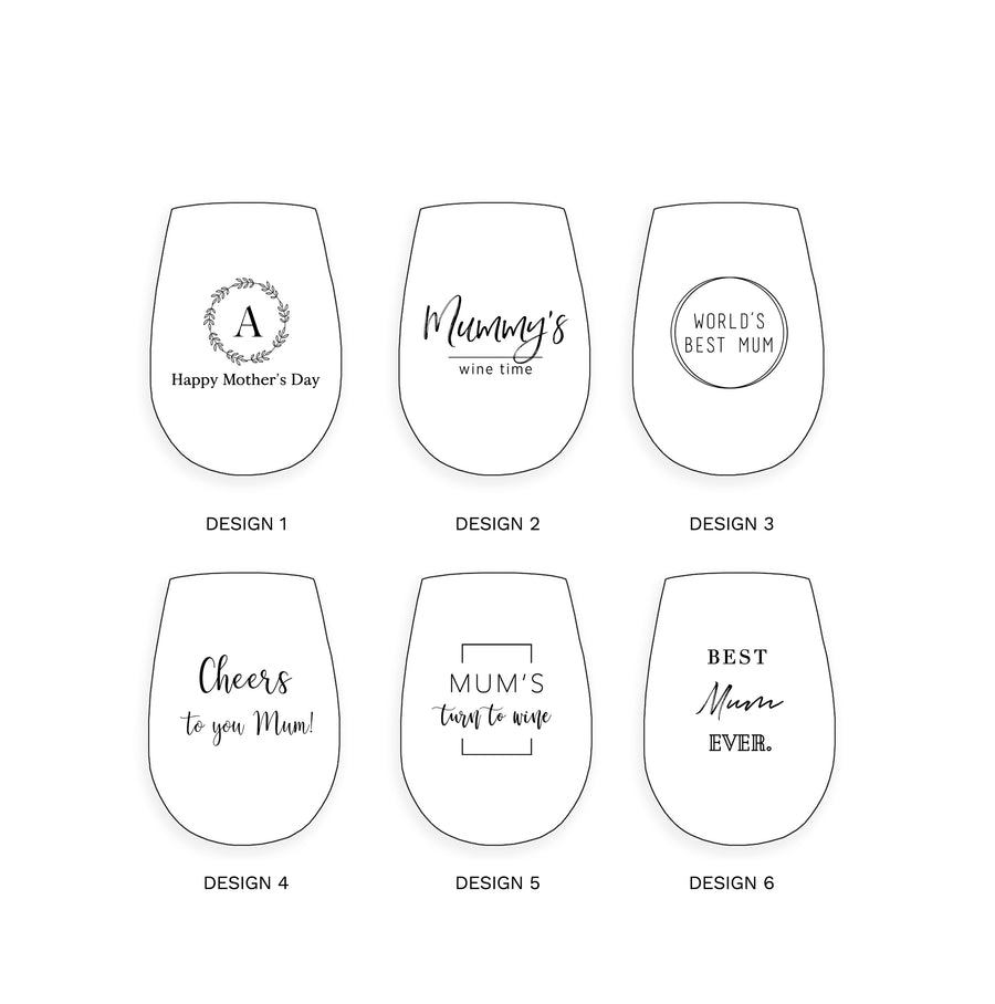 Mother's Day Stemless Wine Glass