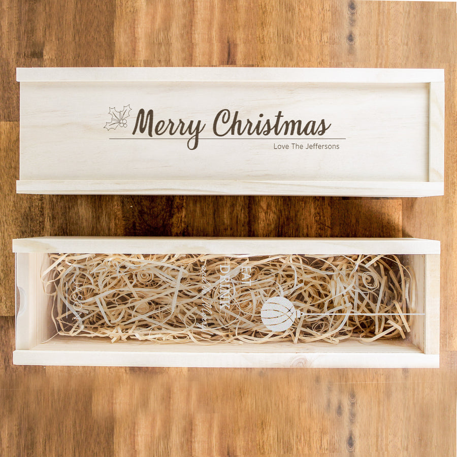Winebox Christmas | Slide | Wood Lid